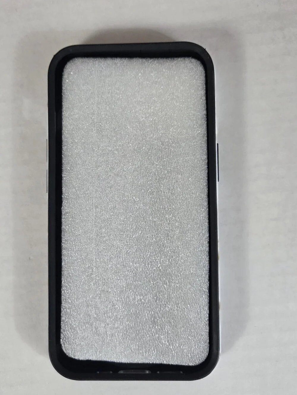 iPhone 15 Pro Cell Phone Case NEW -White & Gold -Snowflakes -Christmas
